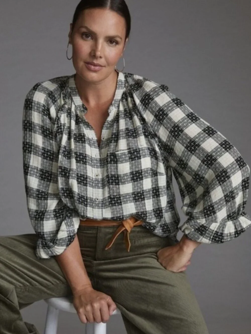 NWOT ANTHROPOLOGIE Pilcro Breezy Buttondown Shirt, Size S - Picture 1 of 8